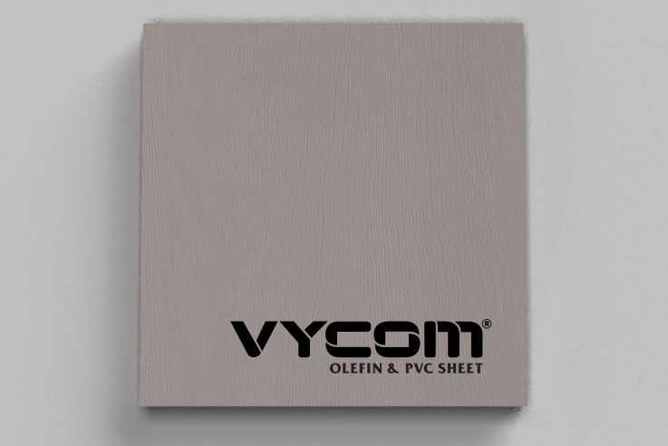 VYCOM TIMBERLINE Woodgrain HDPE in Coastal Grey