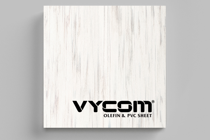 VYCOM TIMBERLINE Woodgrain HDPE in Whitewash